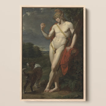 Der Hirte - Jean Baptiste Frederic Desmarais Kunstdruck / Leinwand, 12x18’’ / 31x46cm / Naturrahmen, Poster Drucke & Visuelles Kunstwerk,