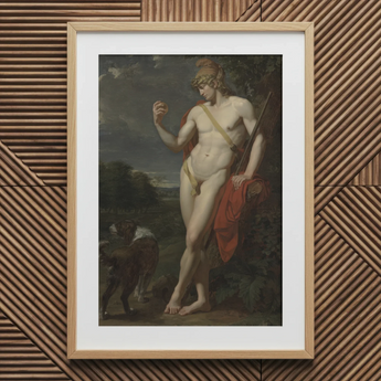 Der Hirte - Jean Baptiste Frederic Desmarais Kunstdruck / Leinwand, 20x30’’ / 51x76cm / Naturrahmen / Passepartout, Poster Drucke & Visuelles