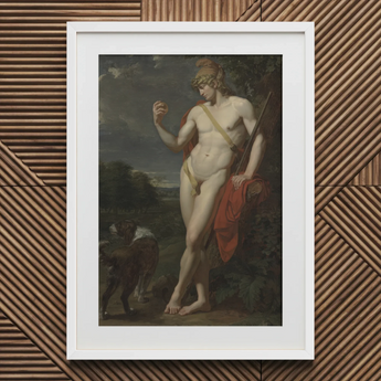 Der Hirte - Jean Baptiste Frederic Desmarais Kunstdruck / Leinwand, 20x30’’ / 51x76cm / Weißer Rahmen / Passepartout, Poster Drucke & Visuelles