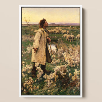 Shepherd - Ruger Donoho Art Print / Canvas, 12x18’’ / 31x46cm / White Frame, Posters Prints & Visual Artwork, Toby Leon