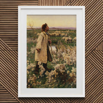Shepherd - Ruger Donoho Art Print / Canvas, 20x30’’ / 51x76cm / White Frame / Matboard, Posters Prints & Visual Artwork, Toby Leon