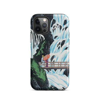 Shiragumo Waterfall - Hiroaki Takahashi Phone Case Iphone 12 Pro / Matte Phone Case Waterfall Scene Hiroaki Takahashi Shin-hanga,