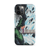 Shiragumo Waterfall - Hiroaki Takahashi Phone Case Iphone 12 Pro Max / Matte Waterfall Scene Phone Case Hiroaki Takahashi Shin-hanga,