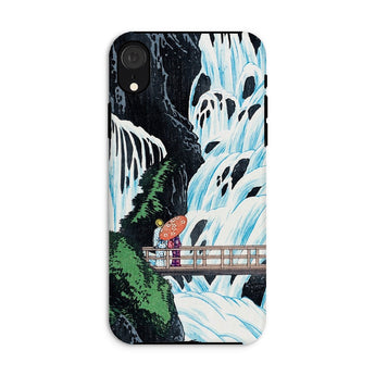 Shiragumo Waterfall - Hiroaki Takahashi Phone Case Iphone Xr / Matte Iphone Case Japanese-style Landscape Painting Waterfall Bridge Hiroaki