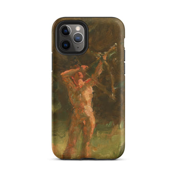 The Shooter - Julius Paulsen Phone Case Iphone 11 Pro / Matte Iphone Pro Max Case Painting Nude Male Julius Paulsen’s, Paulsen Case, Figure