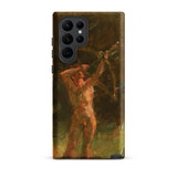 The Shooter - Julius Paulsen Phone Case Samsung Galaxy S22 Ultra / Matte Phone Case Textured Impressionistic Painting Nude Figure Warm