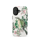 Shrike and Clover - Numata Kashu Meiji Phone Case Iphone 17 / Matte Iphone 12 Case Bird Floral Design White Background Numata Kashu,
