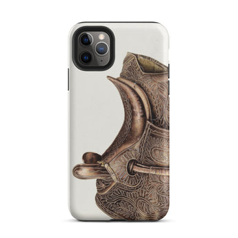 Side Saddle - Bertha Semple paardenbeslagkunst iPhone-hoesje, 11 Pro Max / Mat, Mobiele telefoonhoesjes, Toby Leon