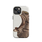 Side Saddle - Bertha Semple paardenbeslagkunst iPhone-hoesje, 14 / Mat, Mobiele telefoonhoesjes, Toby Leon