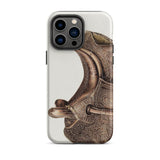 Side Saddle - Bertha Semple paardenbeslagkunst iPhone-hoesje, 14 Pro Max / Mat, Mobiele telefoonhoesjes, Toby Leon