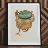 Side Saddle - Rose Campbell–gerke impresión de arte ecuestre / Lienzo, 24x32’’ / 61x81cm / Marco negro / Paspartú, Pósters, Impresiones y Visual