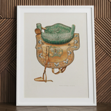 Side Saddle - Rose Campbell–gerke impresión de arte ecuestre / Lienzo, 24x32’’ / 61x81cm / Marco blanco / Paspartú, Pósters, Impresiones y Visual