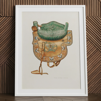 Side Saddle - Rose Campbell–gerke impresión de arte ecuestre / Lienzo, 24x32’’ / 61x81cm / Marco blanco / Paspartú, Pósters, Impresiones y Visual