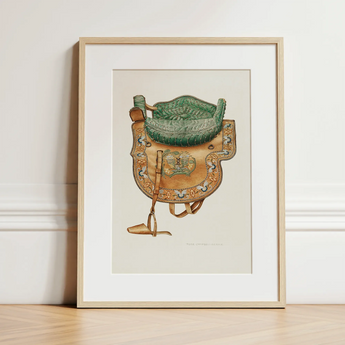 Side Saddle - Rose Campbell–gerke Equestrian Art Print / Canvas, 12x16’’ / 31x41cm / Natural Frame / Matboard, Posters Prints & Visual