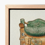 Side Saddle - Rose Campbell–gerke Equestrian Art Print / Canvas Framed Ornate Green Upholstered Chair Gold-embroidered, Aficionados Prints