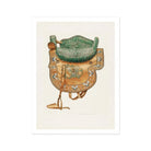 Side Saddle - Rose Campbell–gerke Equestrian Art Print, Ornate Leather Saddle Decorative Metalwork Green Cushioned Seat