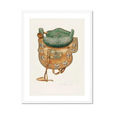 Side Saddle - Rose Campbell–gerke Equestrian Art Print, Ornate Leather Metal Powder Horn Decorative Engravings Green