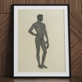 Sieger - stampa fine art di Sascha Schneider / tela, 30x40’’ / 76x101cm / cornice nera / passe-partout, poster, stampe e arte visiva, Toby Leon