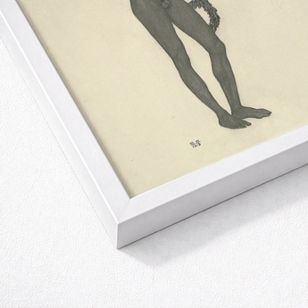 Sieger - Sascha Schneider Fine Art Print / Canvas White Framed Artwork Monochrome Illustration Legs Feet Off-white, Secret Softened, Prints