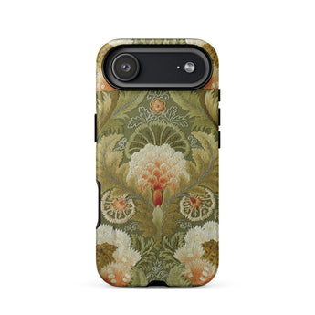 Silk Embroidery with Flowers and Leaves Phone Case, Iphone 17 Air / Matte, Mobile Cases, Toby Leon