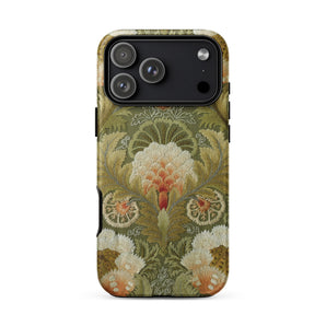 Funda para iPhone con bordado de seda con flores y hojas, 17 Pro Max / Mate, Fundas para móviles, Toby Leon