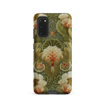 Silk Embroidery with Flowers and Leaves Phone Case, Samsung Galaxy S20 / Matte, Mobile Cases, Toby Leon