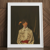 Silk - Neobarocker schwuler Herrenmode-Kunstdruck / Leinwand, 24x32’’ / 61x81cm / Weißer Rahmen / Passepartout, Poster Drucke & visuelle Kunstwerke, Toby Leon