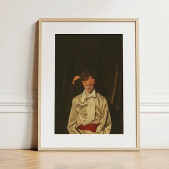 Silk - Neo-baroque Gay Mens Wear Art Print / Canvas, 12x16’’ / 31x41cm / Natural Frame / Matboard, Posters Prints & Visual Artwork, Toby