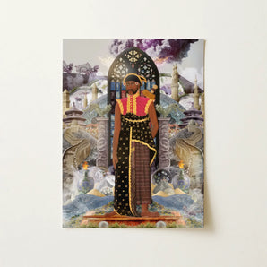Silk Rodeo - Cultural Fusion Collage Art Print, 12x16’’ / 31x41cm / Unframed / no Border, Posters Prints & Visual Artwork, Toby Leon