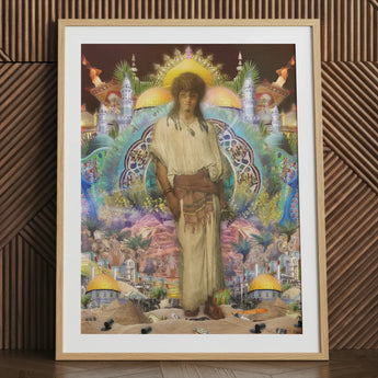 Silk Rodeo Romeo - Surreal Orientalist Collage Art Print, Silk Rodeo Romeo, Masculinity’s Hidden Corridors, Surreal Orientalist Collage