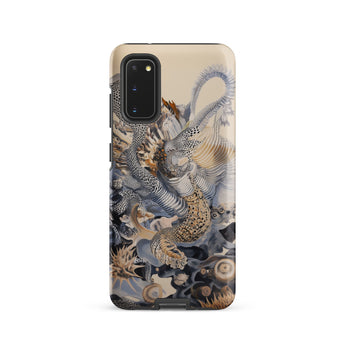 Sinuous - Surreal Alien Sea Life Phone Case Samsung Galaxy S20 / Matte Beige Phone Case Intricate Detailed Illustration Marine Creatures