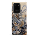 Sinuous - Surreal Alien Sea Life Phone Case Samsung Galaxy S20 Ultra / Matte Beige Phone Case Intricate Vintage-style Illustration Marine
