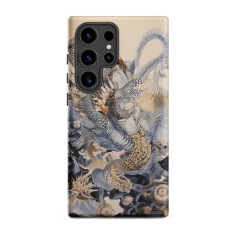Sinuous - Surreal Alien Sea Life Phone Case Samsung Galaxy S24 Ultra / Matte Sleek Phone Case Intricate Vintage-style Illustration Sea