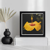 For Sita - Yellow Hibiscus Hoi an Art Print / Canvas Framed Photograph Flower Black Background, Tropical Jewel Captured, Prints