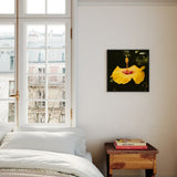 For Sita - Yellow Hibiscus Hoi an Art Print / Canvas Vibrant Flower Red Center Depicted Square, Tropical Jewel Captured, Prints