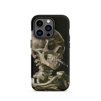 Skeleton with a Cigarette - Vincent Van Gogh Phone Case Iphone 14 Pro / Matte Phone Case Skeleton Art Gogh’s Skeleton, Smirking Eulogy,