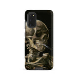 Skeleton with a Cigarette - Vincent Van Gogh Phone Case Samsung Galaxy S20 / Matte Black Phone Case Detailed Painted Depiction Skeleton