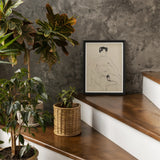 Sketchbook 40 Sheets - Cyprian Majerník Art Print / Canvas Black-framed Line Nude Figure Seated Pose Wooden Surface Male, Majerník’s, Raw