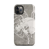 Schedel en een ribbenkast - Katsushika Hokusai iPhone-hoesje, 11 Pro Max / Mat, Mobiele telefoonhoesjes, Toby Leon
