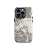Schedel en een ribbenkast - Katsushika Hokusai iPhone-hoesje, 14 Pro / Mat, Mobiele telefoonhoesjes, Toby Leon