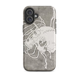 Schedel en een ribbenkast - Katsushika Hokusai iPhone-hoesje, 16 Plus / Mat, Mobiele telefoonhoesjes, Toby Leon