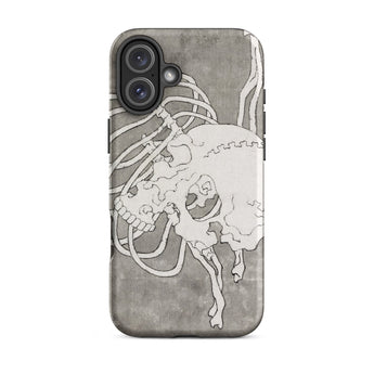 Schedel en een ribbenkast - Katsushika Hokusai iPhone-hoesje, 16 Plus / Mat, Mobiele telefoonhoesjes, Toby Leon