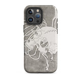 Schedel en een ribbenkast - Katsushika Hokusai iPhone-hoesje, 16 Pro Max / Mat, Mobiele telefoonhoesjes, Toby Leon