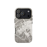 Schedel en een ribbenkast - Katsushika Hokusai iPhone-hoesje, 17 Pro / Mat, Mobiele telefoonhoesjes, Toby Leon