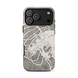 Skull and a Rib Cage - Katsushika Hokusai Phone Case, Katsushika Hokusai Iphone Case, Hokusai Iphone, Rib Cage