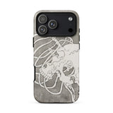 Skull and a Rib Cage - Katsushika Hokusai Phone Case Iphone 17 Pro Max / Matte Iphone 13 Pro Max Case Skull Design Black Katsushika Hokusai