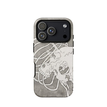 Skull and a Rib Cage - Katsushika Hokusai Phone Case Iphone 17 Pro / Matte Silver Iphone 12 Pro Max Case Octopus Design Katsushika Hokusai