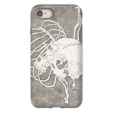 Skull and a Rib Cage - Katsushika Hokusai Phone Case Iphone 8 / Matte Skeleton-themed Phone Case Katsushika Hokusai Iphone Case, Iphone,