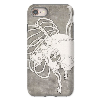 Skull and a Rib Cage - Katsushika Hokusai Phone Case Iphone 8 / Matte Skeleton-themed Phone Case Katsushika Hokusai Iphone Case, Iphone,