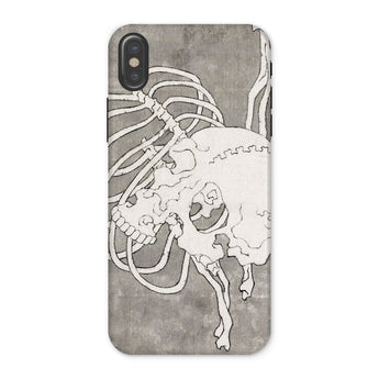 Skull and a Rib Cage - Katsushika Hokusai Phone Case Iphone x / Matte Skeleton-themed Phone Case Katsushika Hokusai Iphone Case, Iphone,